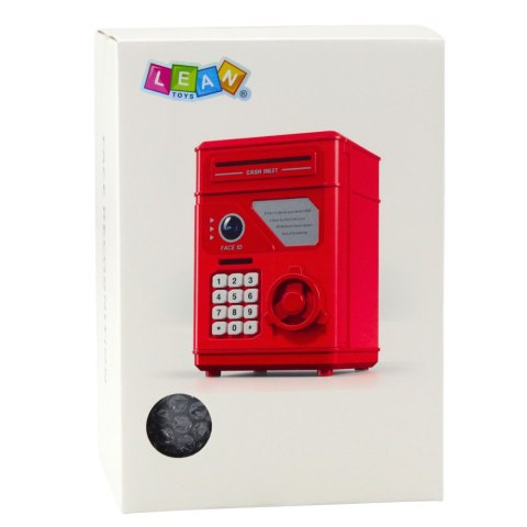 Elektroniczny Sejf Bankomat Skarbonka Na PIN Dla Dzieci Różowy LEAN Toys