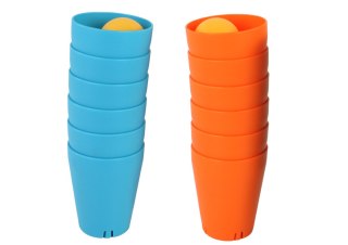 Gra Sensoryczna Kubki 3w1 Kreatywny 16 Ele Układanka LEAN Toys