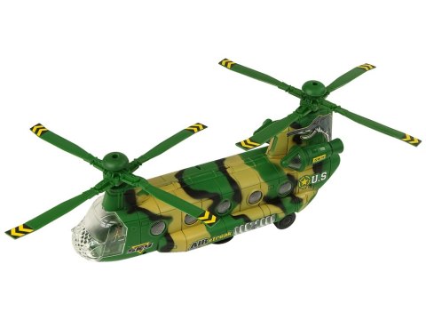Helikopter Wojskowy Ogromne Skrzydła Światła Dźwięk Moro LEAN Toys