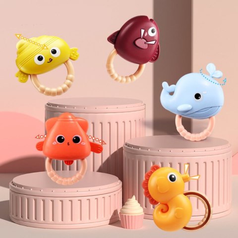 Karuzela Do Łóżeczka Sterowana Pilotem Projektor Dźwięki Czerwona LEAN Toys