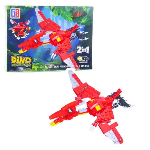 Klocki Konstrukcyjne Zestaw Dinozaur Robot 2w1 145-161 el. Mix LEAN TOYS