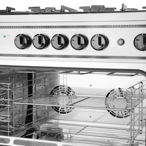 Kuchnia gazowa 5 palników z piekarnikiem konwekcyjnym - Hendi 225707 Hendi