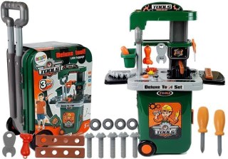 Zestaw Narzędzi w Walizce Na Kółkach Warsztat Piła Śrubokręt LEAN Toys