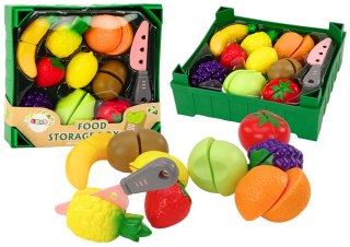 Zestaw Owoców Do Krojenia w Skrzynce 9 El Nóż Zielony LEAN Toys