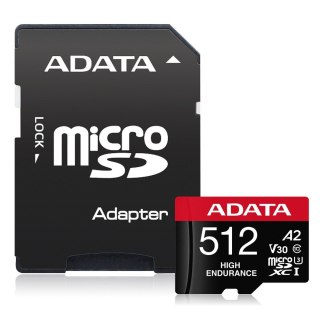 Karta microSD High Endurance 512GB UHS1 U3 V30 A2 100/85MB/s + Adapter Adata