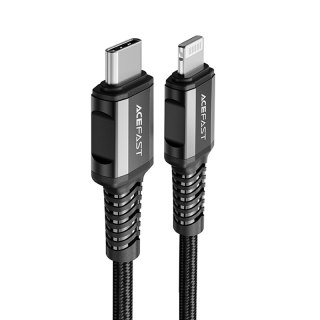 Kabel przewód MFI do iPhone USB-C - Lightning 30W 3A 1.2m czarny ACEFAST