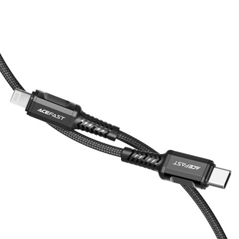 Kabel przewód MFI do iPhone USB-C - Lightning 30W 3A 1.2m czarny ACEFAST