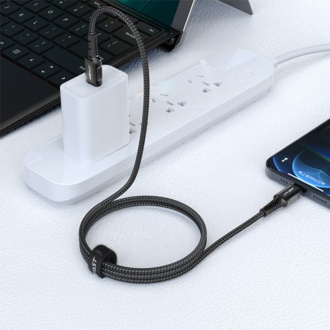 Kabel przewód MFI do iPhone USB-C - Lightning 30W 3A 1.2m czarny ACEFAST