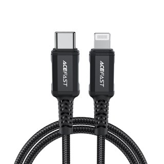 Kabel przewód MFI do iPhone USB-C - Lightning 30W 3A 1.8m czarny ACEFAST
