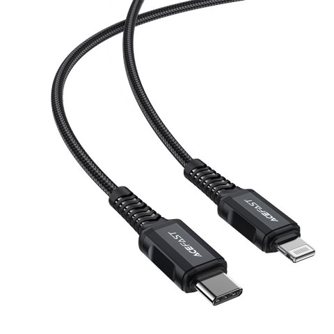 Kabel przewód MFI do iPhone USB-C - Lightning 30W 3A 1.8m czarny ACEFAST