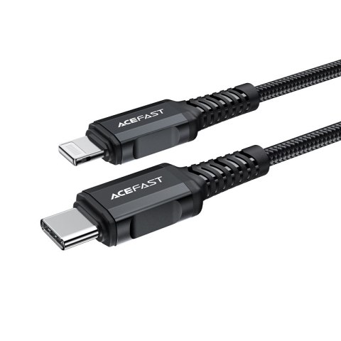 Kabel przewód MFI do iPhone USB-C - Lightning 30W 3A 1.8m czarny ACEFAST