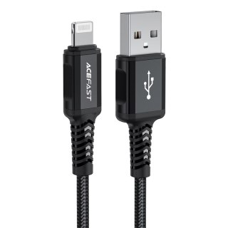 Kabel przewód MFI do iPhone USB - Lightning 2.4A 1.8m czarny ACEFAST
