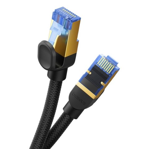 Szybki kabel sieciowy LAN RJ45 cat.7 10Gbps plecionka 1.5m czarny BASEUS