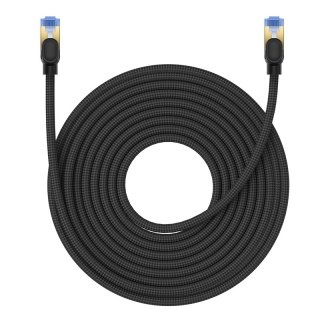 Szybki kabel sieciowy LAN RJ45 cat.7 10Gbps plecionka 15m czarny BASEUS