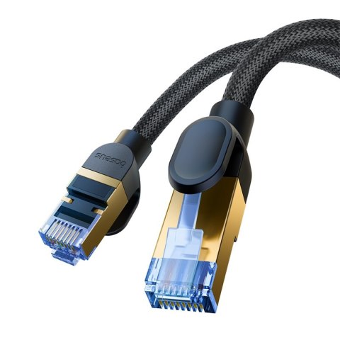 Szybki kabel sieciowy LAN RJ45 cat.7 10Gbps plecionka 1m czarny BASEUS