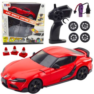 Auto Sportowe Do Driftu Wymienne Koła Zdalnie Sterowany RC 4WD Czerwone LEAN Toys