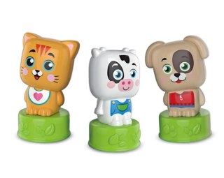 Clemmy Słodkie Zwierzaki Kotek Piesek Krówka Klocki Książeczka Clementoni 17849 Clementoni