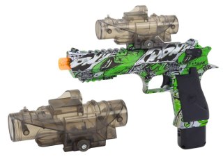 Elektryczny Pistolet Na Kulki Wodne Strzałki 2w1 Zielony LEAN Toys