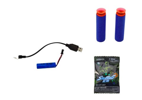 Elektryczny Pistolet Na Kulki Wodne Strzałki 2w1 Zielony LEAN Toys