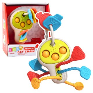 Klucze Edukacyjne Sensoryczyne Kolorowe Ruchome Elementy Dla Malucha LEAN Toys