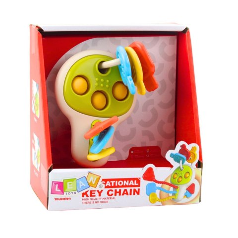 Klucze Edukacyjne Sensoryczyne Kolorowe Ruchome Elementy Dla Malucha LEAN Toys