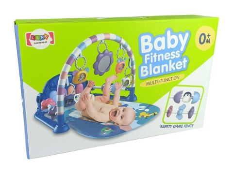 Mata Dla Niemowlaka Z Pianinkiem Grzechotki Gryzak Lusterko Dźwięk Różowa LEAN Toys