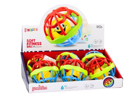 Piłeczka Sensoryczna Grzechotka Gumowa Elastyczna Kolorowa