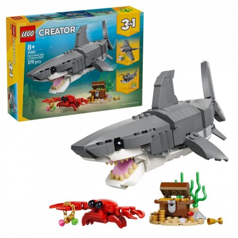 Klocki Creator 31381 Groźny rekin i skrzynia ze skarbem LEGO