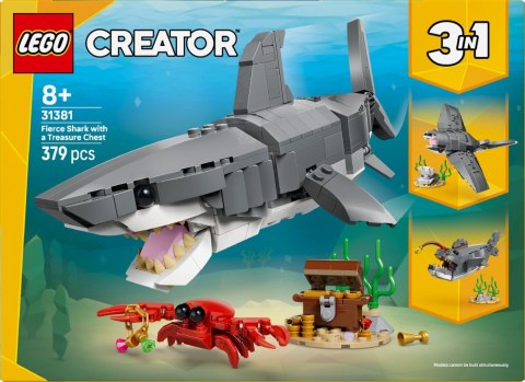 Klocki Creator 31381 Groźny rekin i skrzynia ze skarbem LEGO