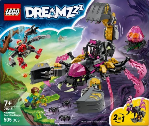 Klocki DREAMZzz 71513 Koszmarna skorpionowa koparka LEGO