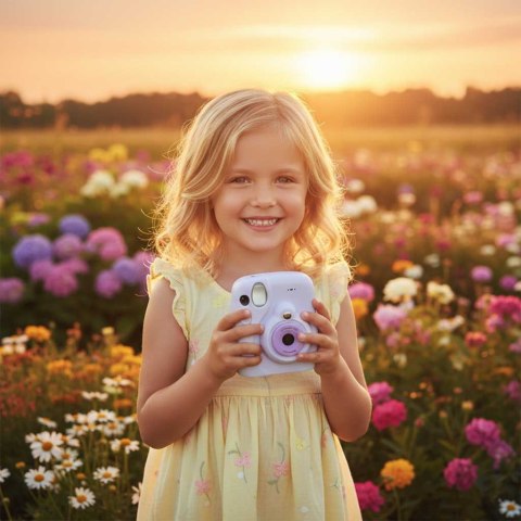 Aparat fotograficzny cyfrowy natychmiastowy 16x wkłady mazaki fioletowy Kik Sp. z o. o. Sp. k.