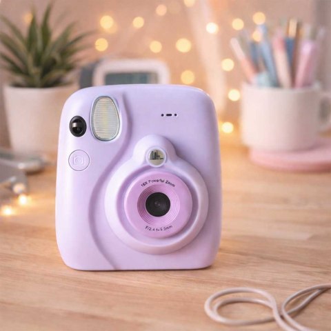 Aparat fotograficzny cyfrowy natychmiastowy 16x wkłady mazaki fioletowy Kik Sp. z o. o. Sp. k.