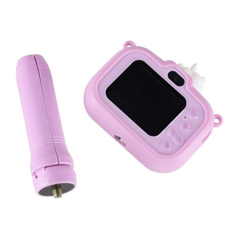 Aparat fotograficzny cyfrowy dla dzieci na statywie jednorożec fioletowy Kik Sp. z o. o. Sp. k.