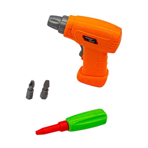 Zestaw Puzzle Klocki Edukacyjne z Wkrętarką Dla Dzieci Walizka 151 el. LEAN Toys