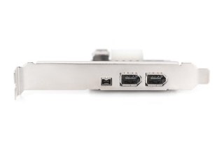 Karta (Kontroler) Firewire (400) PCI Exp., 2xZew. 1xZew.(Mini) IEEE1394a 6pin+Mini,Low Profile,VT6308P Digitus