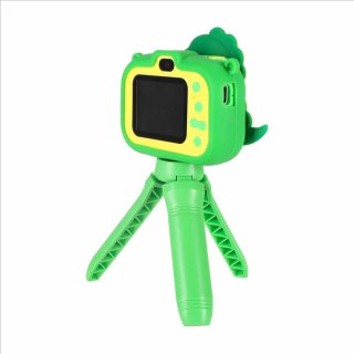 Aparat fotograficzny cyfrowy dla dzieci na statywie dinozaur zielony Kik Sp. z o. o. Sp. k.