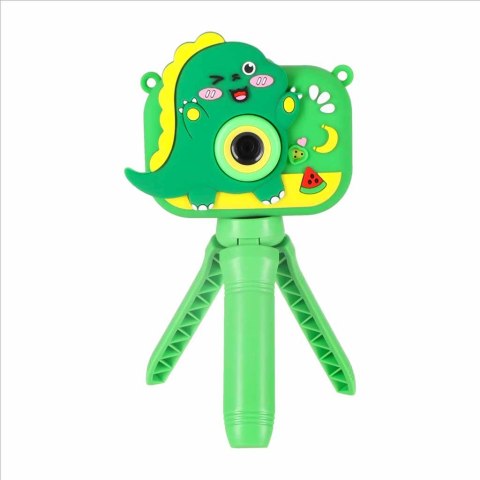 Aparat fotograficzny cyfrowy dla dzieci na statywie dinozaur zielony Kik Sp. z o. o. Sp. k.