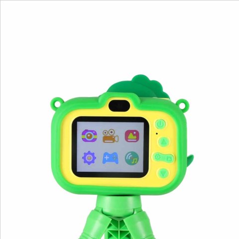 Aparat fotograficzny cyfrowy dla dzieci na statywie dinozaur zielony Kik Sp. z o. o. Sp. k.
