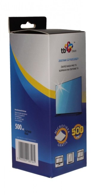Clean Zestaw płyn do TV 500 ml + mikrofibra TB