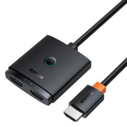 2w1 Adapter rozdzielacz HDMI 4K 60Hz dwukierunkowy AirJoy 1m czarny BASEUS