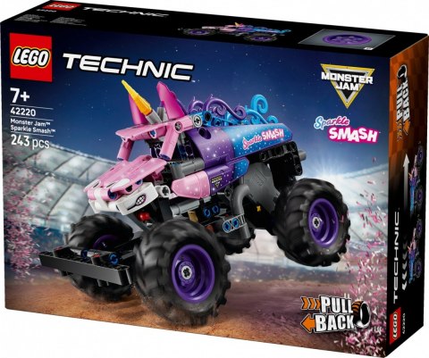 Klocki Technic 42220 Monster Jam Sparkle Smash z napędem typu pull-back LEGO