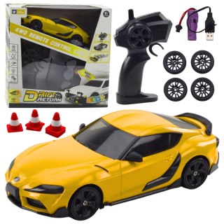 Auto Sportowe Do Driftu Wymienne Koła Zdalnie Sterowany RC 4WD Żółte LEAN Toys