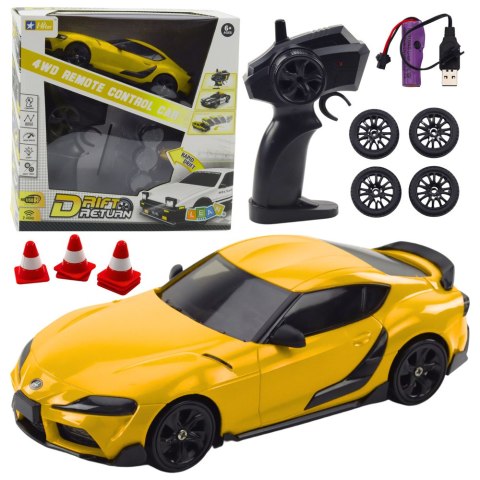 Auto Sportowe Do Driftu Wymienne Koła Zdalnie Sterowany RC 4WD Żółte LEAN Toys