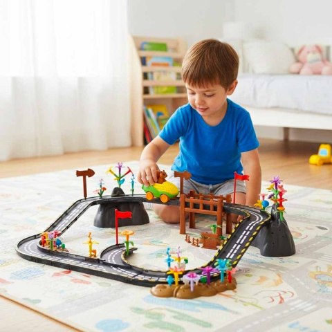 Tor wyścigowy samochodowy magnetyczny 1 pojazd świecący 153 elementy Kik Sp. z o. o. Sp. k.