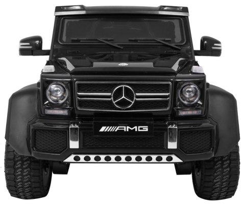 Auto Mercedes G63 6x6 MP4 dla dzieci Czarny + 2 Pedały gazu + Regulacja siedzenia + MP4 + LED + Bagażnik + Kufer dla rodzica