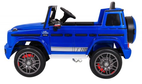 Mercedes AMG G63 dla dzieci Lakier Niebieski + Pilot + MP3 LED + Wolny Start + EVA + Pasy