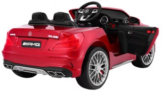 Mercedes AMG SL65 dla dzieci Lakier Czerwony + Pilot + Bagażnik + Regulacja siedzenia + MP3 LED + Wolny Start