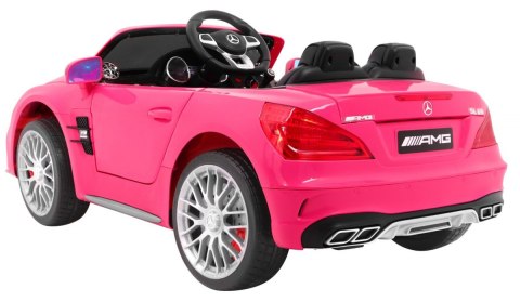 Mercedes AMG SL65 dla dzieci Różowy + Pilot + Bagażnik + Regulacja siedzenia + MP3 LED + Wolny Start