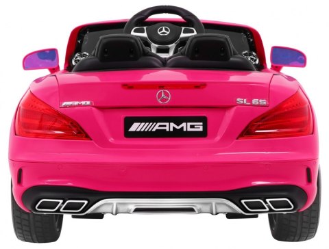 Mercedes AMG SL65 dla dzieci Różowy + Pilot + Bagażnik + Regulacja siedzenia + MP3 LED + Wolny Start