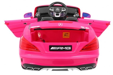 Mercedes AMG SL65 dla dzieci Różowy + Pilot + Bagażnik + Regulacja siedzenia + MP3 LED + Wolny Start